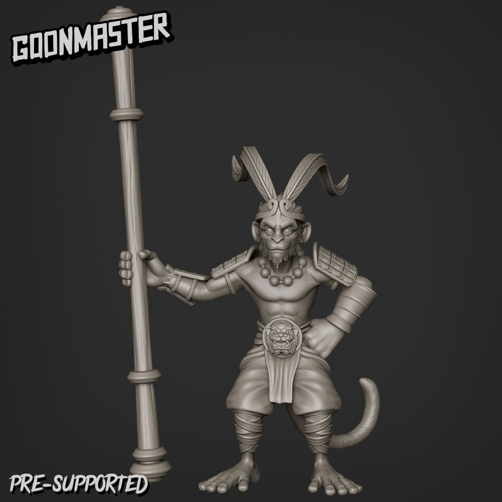 Monkey King (4 poses) | Goonmaster | UNPAINTED Miniature in Resin