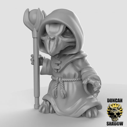 Mousle Necromancers  (Set of 3)| Duncan Shadow | UNPAINTED Miniature in Resin