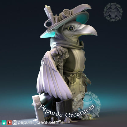 Raven Plague Doctor | Pepunki Creatures | UNPAINTED Miniature in Resin