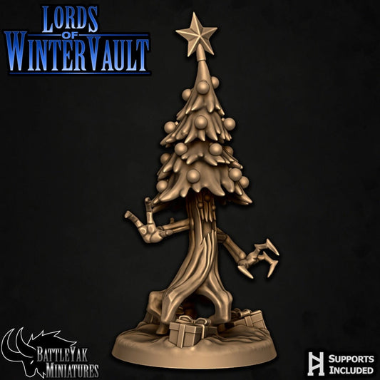 Wintervault Yule-Treant (2 versions) | Battle Yak Miniatures are One Page Rules Compatible | UNPAINTED Miniature in Resin