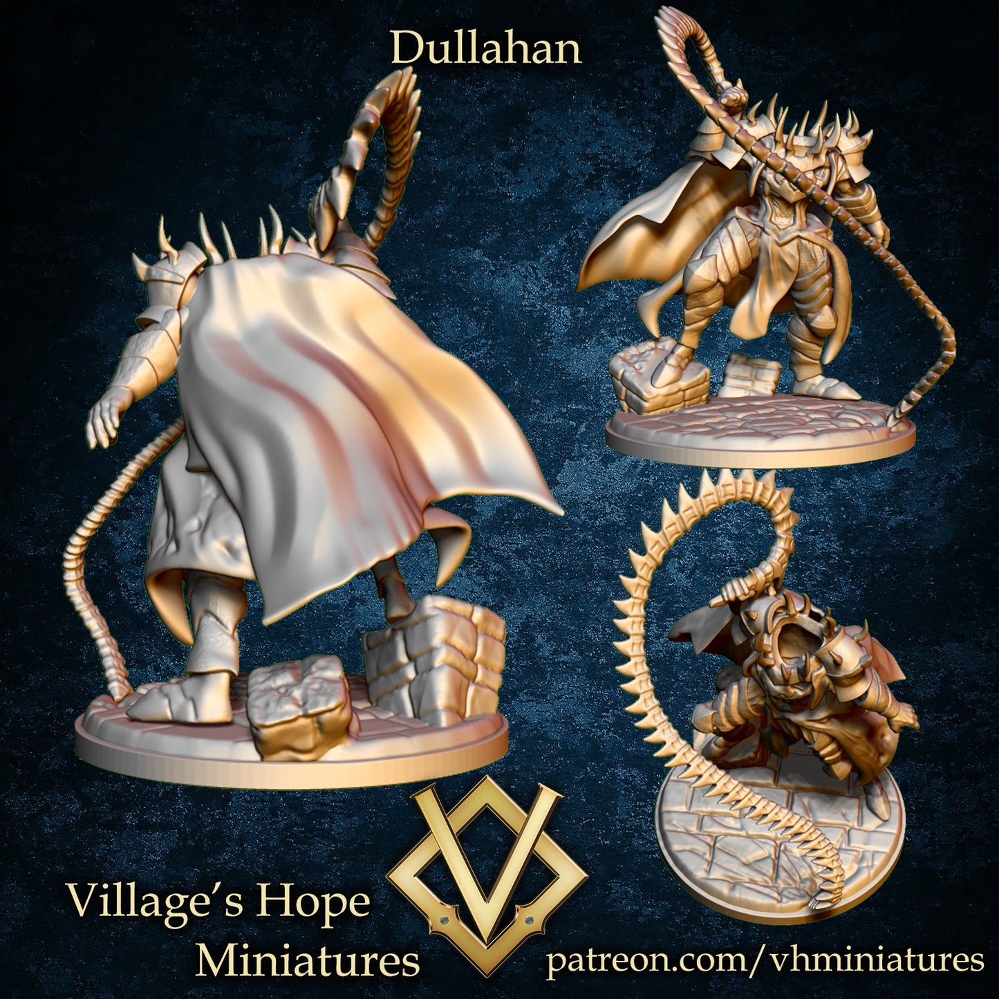 Dullahan with Skeleton Whip | Village's Hope Miniatures | UNPAINTED Miniature in Resin