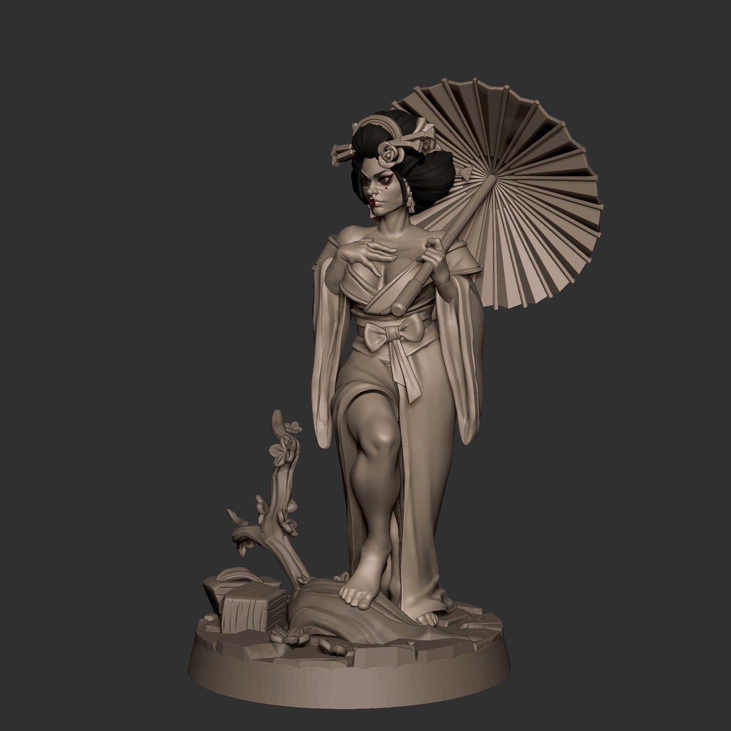 Higanbana, the Venomous Geisha (Human) | Bite the Bullet | UNPAINTED Miniature in Resin