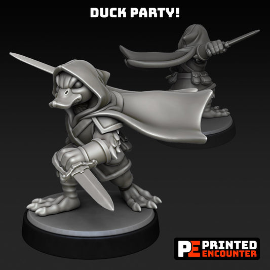 Duck Party (10 characters) | Printed Encounter | UNPAINTED Miniature in Resin