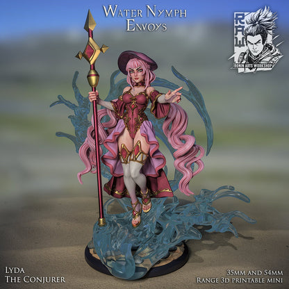 Lyda The Conjurer | Dual Form (Mermaid) | Ronin Arts Workshop | UNPAINTED Miniature in Resin