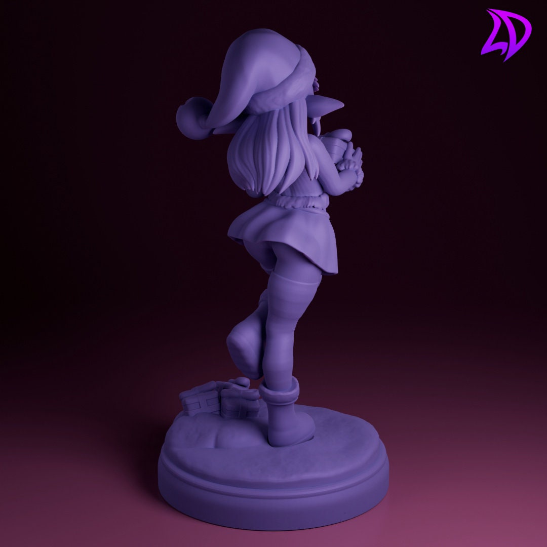 Cheerful Cherie, Christmas Joybringer (2 versions, 1 NSFW) | Lavender Devilry | UNPAINTED Miniature in Resin
