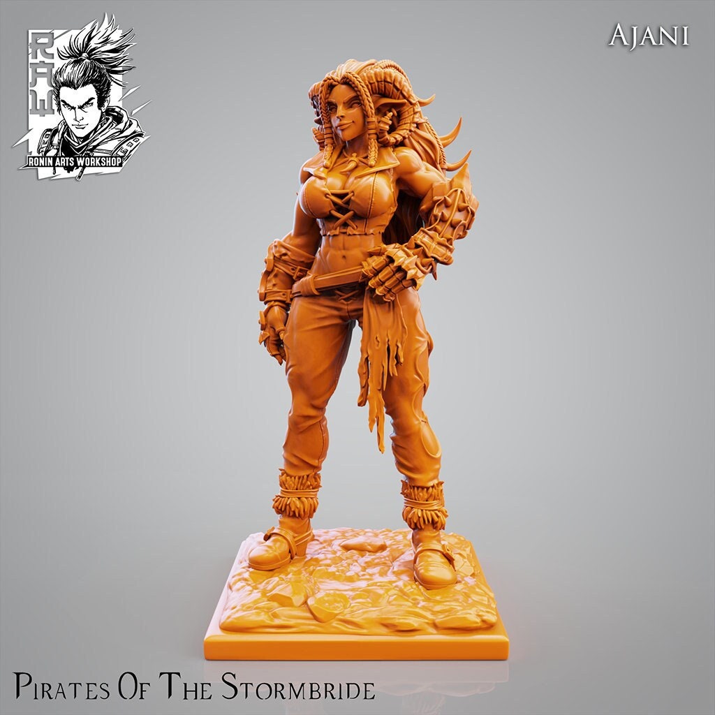 Pirate Brawler Ajani | Ronin Arts Workshop | UNPAINTED Miniature in Resin