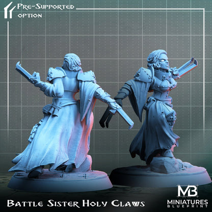 Battle Sisters (4 versions) | Miniatures Blueprint | UNPAINTED Miniature in Resin