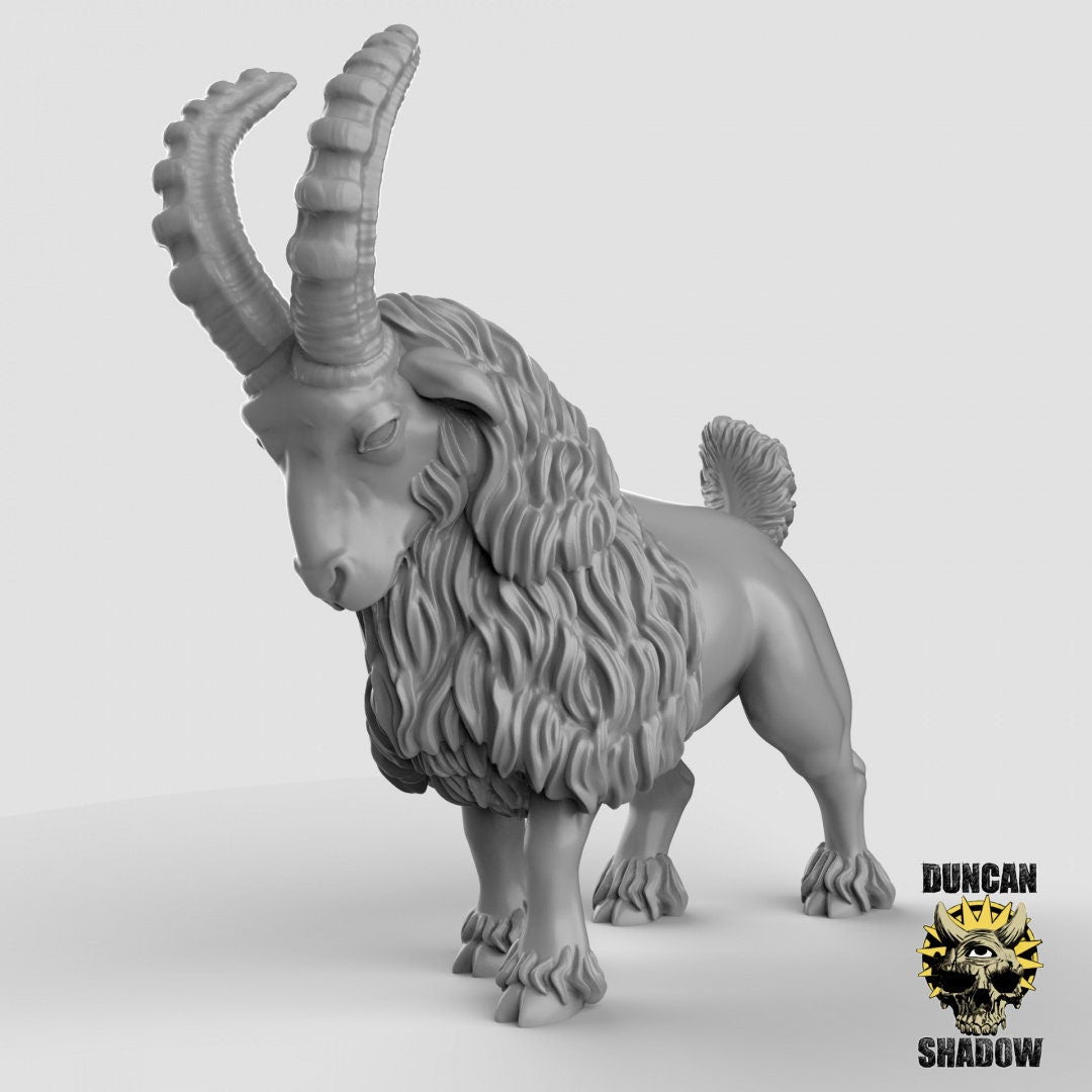 Goats!  (Set of 3)| Duncan Shadow | UNPAINTED Miniature in Resin