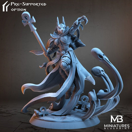 Anubis Mage | Anubis Army | Miniatures Blueprint | UNPAINTED Miniature in Resin