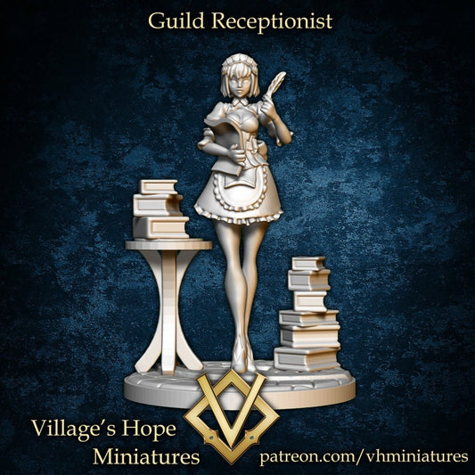 Guild Receptionist | Village's Hope Miniatures | UNPAINTED Miniature in Resin
