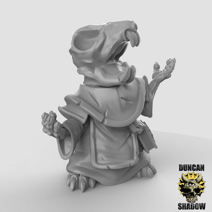 Mousle Necromancers  (Set of 3)| Duncan Shadow | UNPAINTED Miniature in Resin