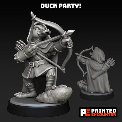 Duck Party (10 characters) | Printed Encounter | UNPAINTED Miniature in Resin