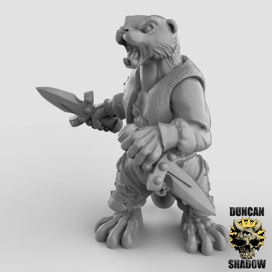 Band of Otters with Daggers (Set of 3) - Duncan Shadow