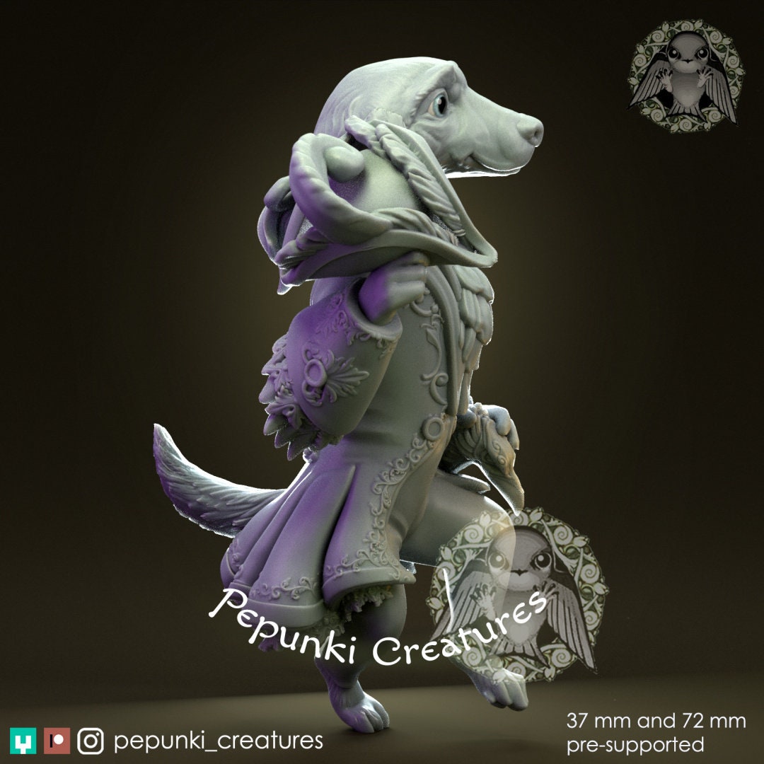 Dog Gentleman | Pepunki Creatures | UNPAINTED Miniature in Resin