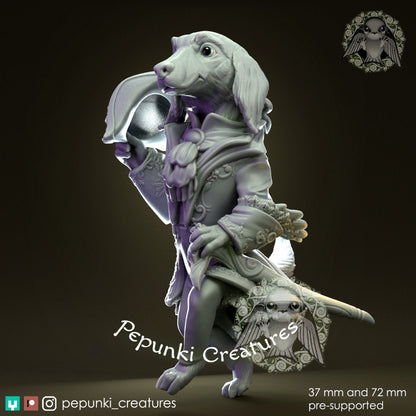 Dog Gentleman | Pepunki Creatures | UNPAINTED Miniature in Resin
