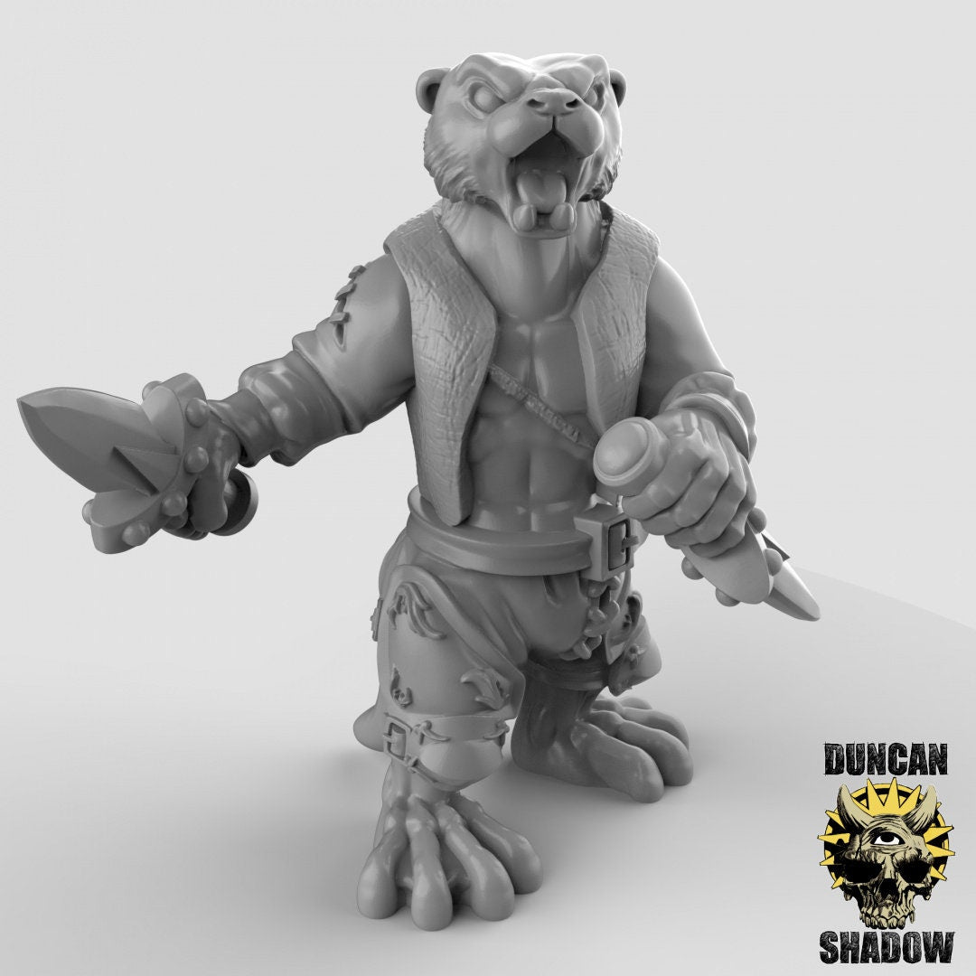 Band of Otters with Daggers (Set of 3) - Duncan Shadow