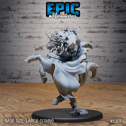 Dark Unicorn Set | Horned Fable Monster | Rainbow Horse | Underdark Encounter | Epic Miniatures | UNPAINTED Miniature in Resin