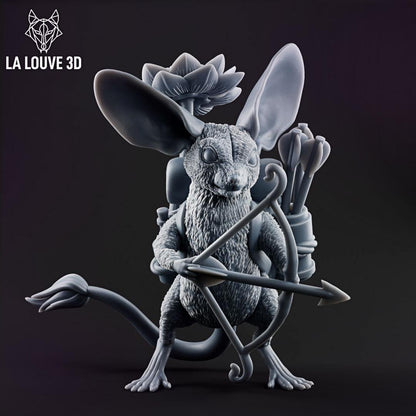 Jerboa Ranger | Desert Mouse | La Louvre 3D | UNPAINTED Miniature in Resin