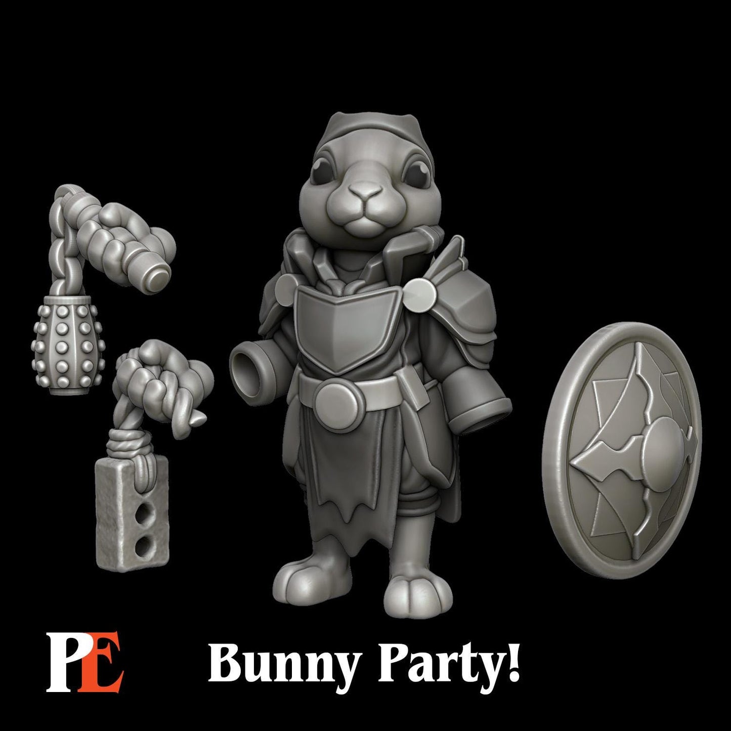 Bunny Cleric | Bunny Party | Printed Encounters | UNPAINTED Miniature in Resin