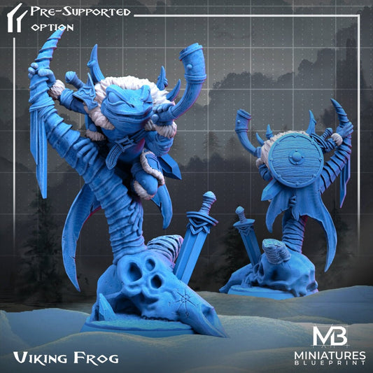 Viking Frog | Miniatures Blueprint | UNPAINTED Miniature in Resin