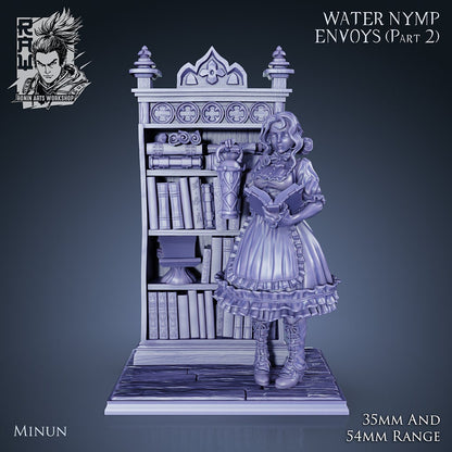 Minun the Scholar (Dual-form Mini) | Mermaid | Ronin Arts Workshop | UNPAINTED Miniature in Resin