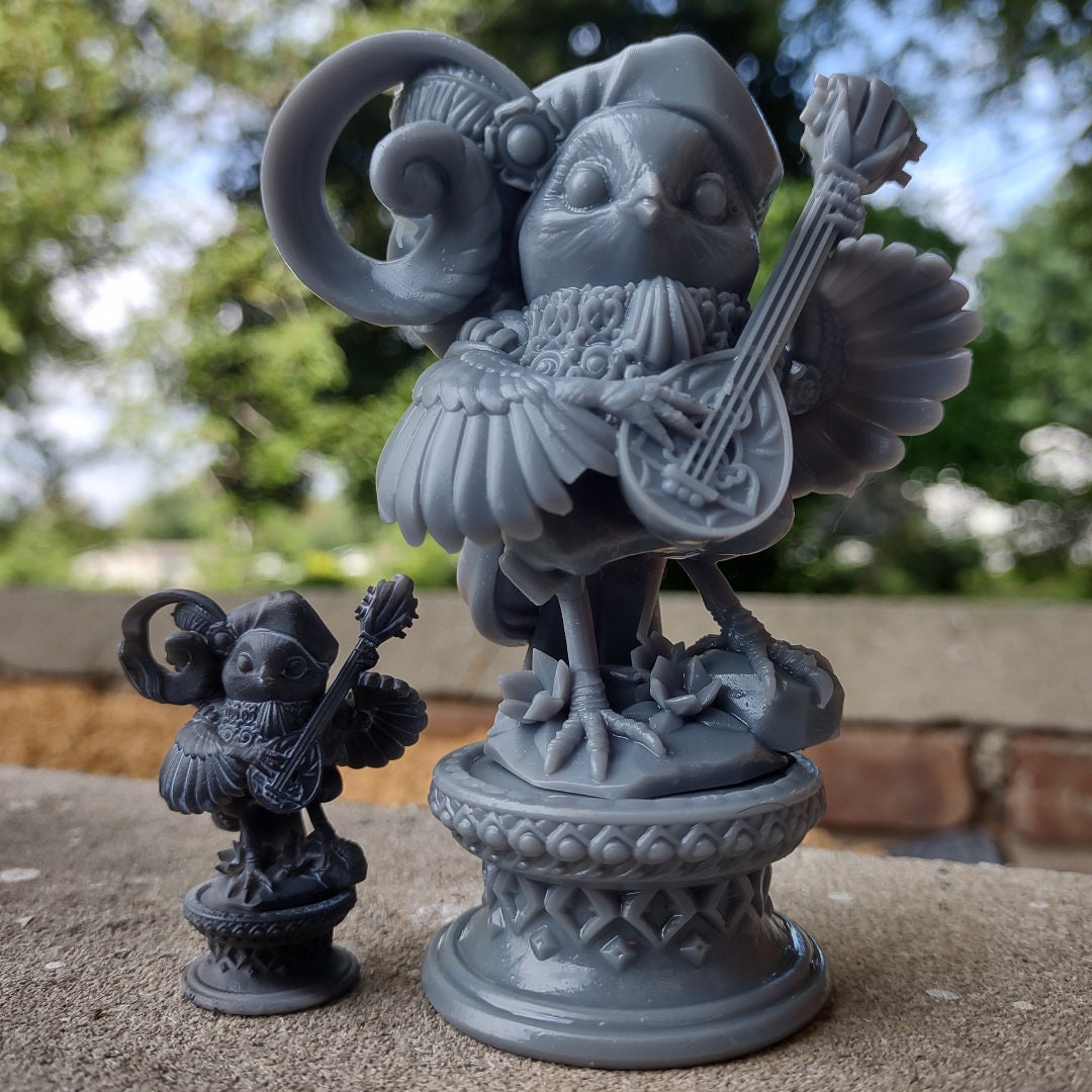 Bird Bard Opolovnik | Pepunki Creatures | UNPAINTED Miniature in Resin