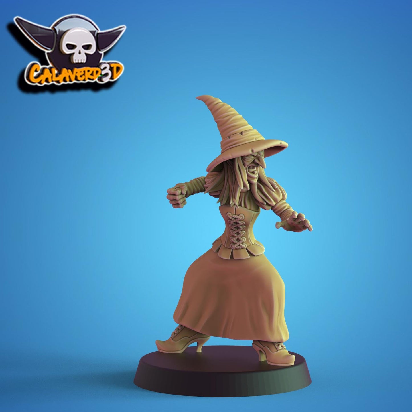 Halloween Witches Fantasy Football Team | Calaverd3D | UNPAINTED Miniature in Resin
