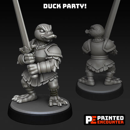 Duck Party (10 characters) | Printed Encounter | UNPAINTED Miniature in Resin