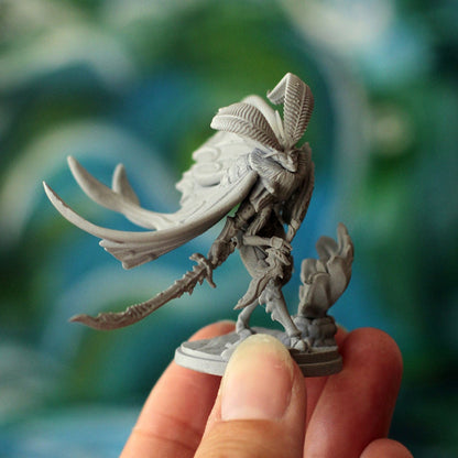 Mothfolk Swordsman | Fidelium Hunters | CobraMode | UNPAINTED Miniature in Resin