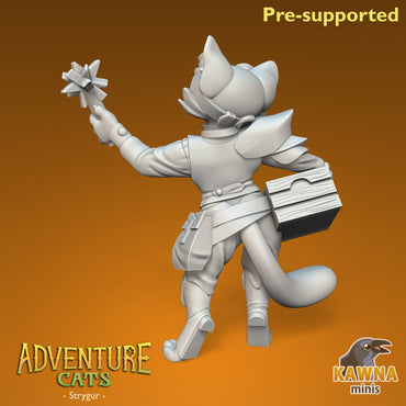 Strygur Artificer Cat - Female | Kawna | Adventure Cats | UNPAINTED Miniature in Resin