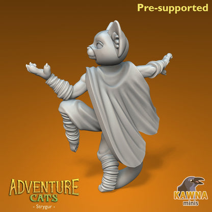 Strygur Monk Cat - Male | Kawna | Adventure Cats | UNPAINTED Miniature in Resin