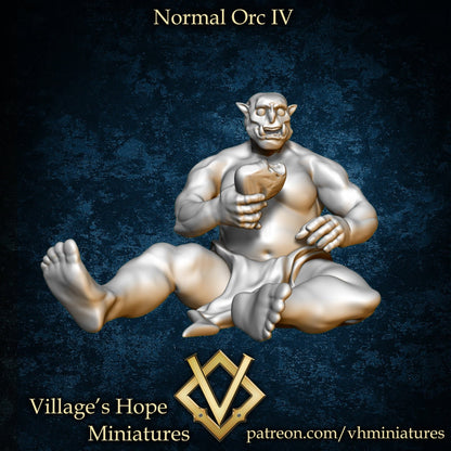 Orcs, Orc King & Victims (9 figures) | Village's Hope Miniatures | UNPAINTED Miniature in Resin