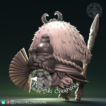 Echidna Spearman Dancer | Pepunki Creatures | UNPAINTED Miniature in Resin