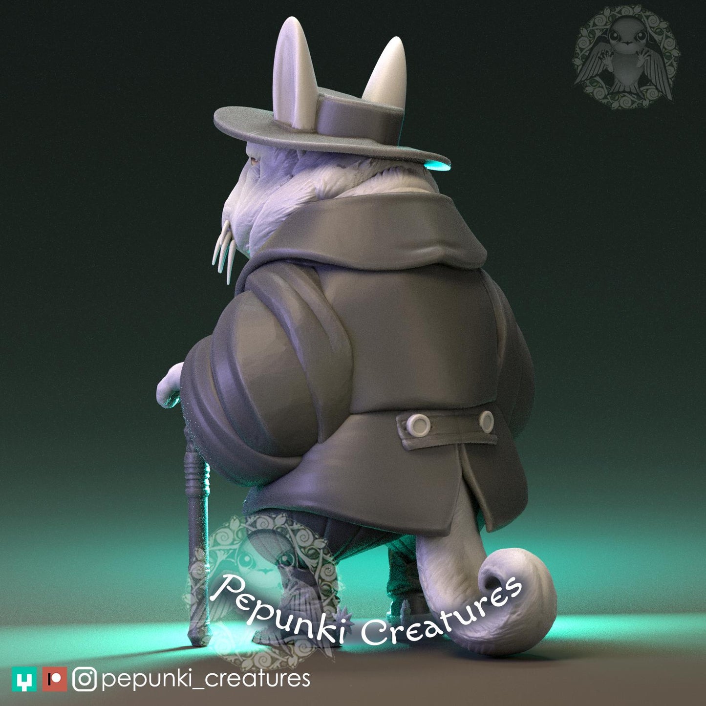 Viscacha Old Man Gaucho | Pepunki Creatures | UNPAINTED Miniature in Resin