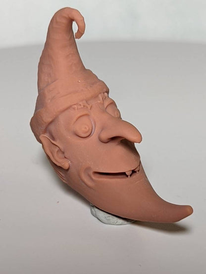 Creepy cute elf moon ornament (unpainted)