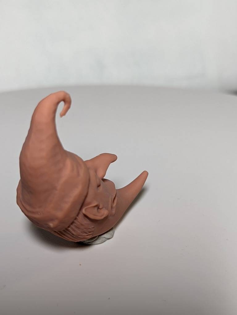 Creepy cute elf moon ornament (unpainted)