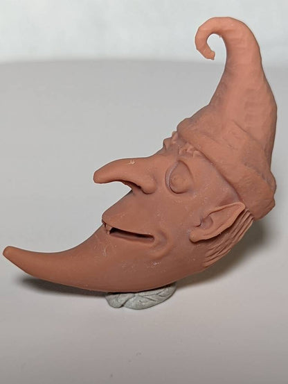 Creepy cute elf moon ornament (unpainted)