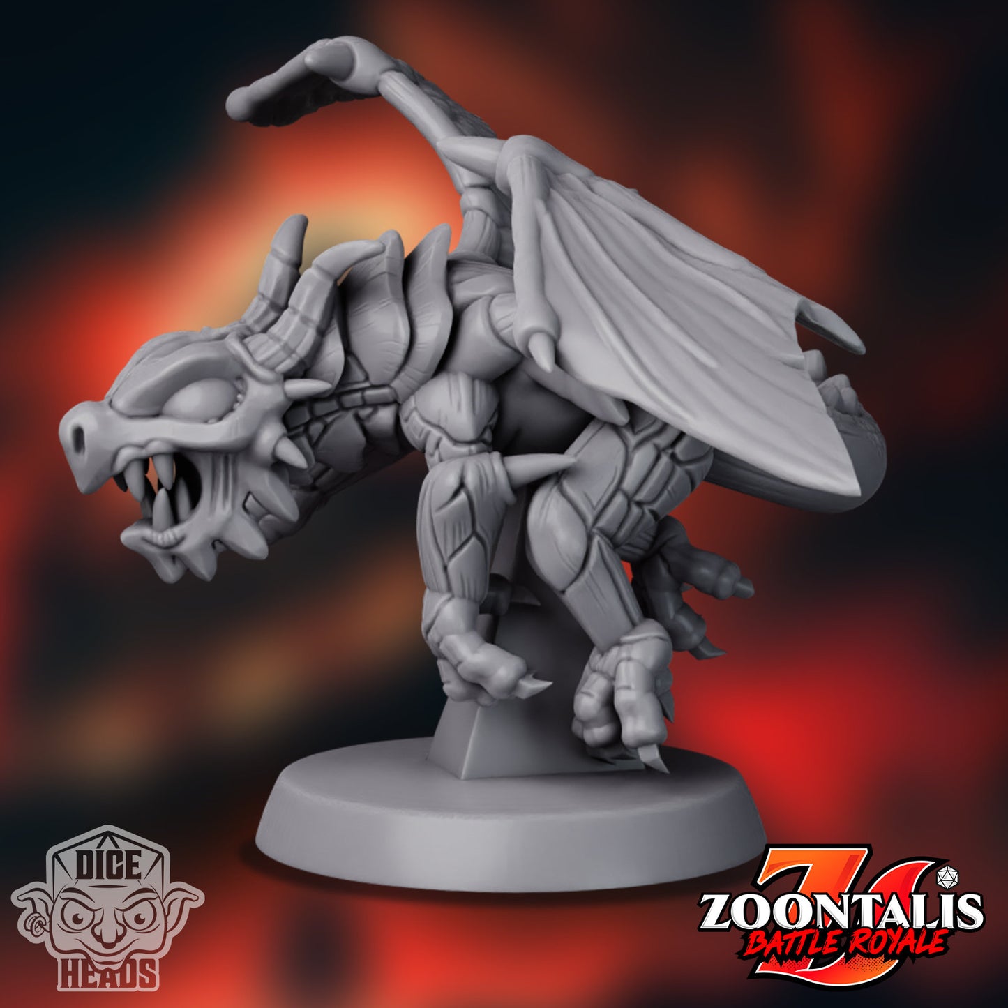 Dice Heads - Zoontalis - Artil the Red Dragon