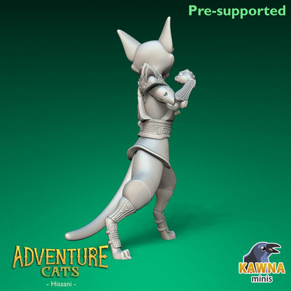 Hissani - Artificer - Male Cat | Kawna | Adventure Cats | UNPAINTED Miniature in Resin