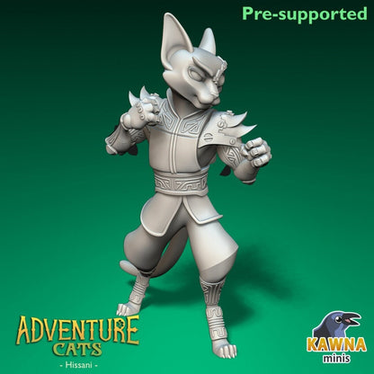 Hissani - Artificer - Male Cat | Kawna | Adventure Cats | UNPAINTED Miniature in Resin
