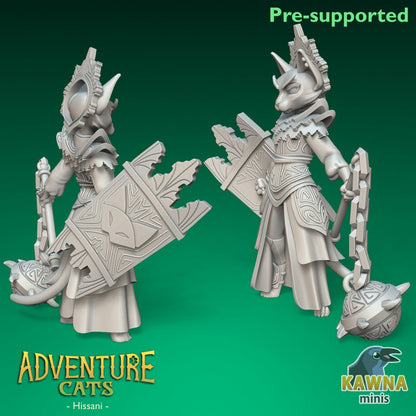 Hissani - Cleric - Female Cat | Kawna | Adventure Cats | UNPAINTED Miniature in Resin