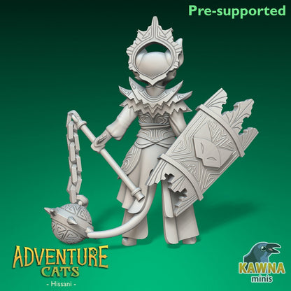 Hissani - Cleric - Female Cat | Kawna | Adventure Cats | UNPAINTED Miniature in Resin