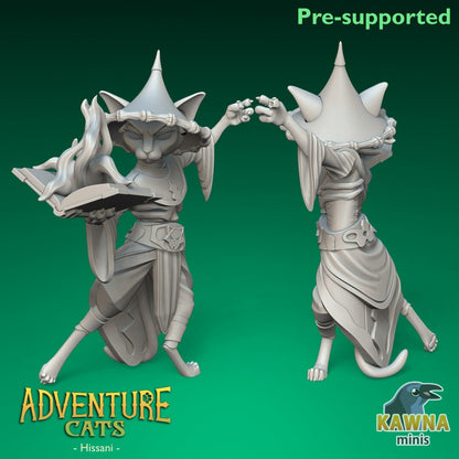 Hissani - Warlock - Female Cat | Kawna | Adventure Cats | UNPAINTED Miniature in Resin
