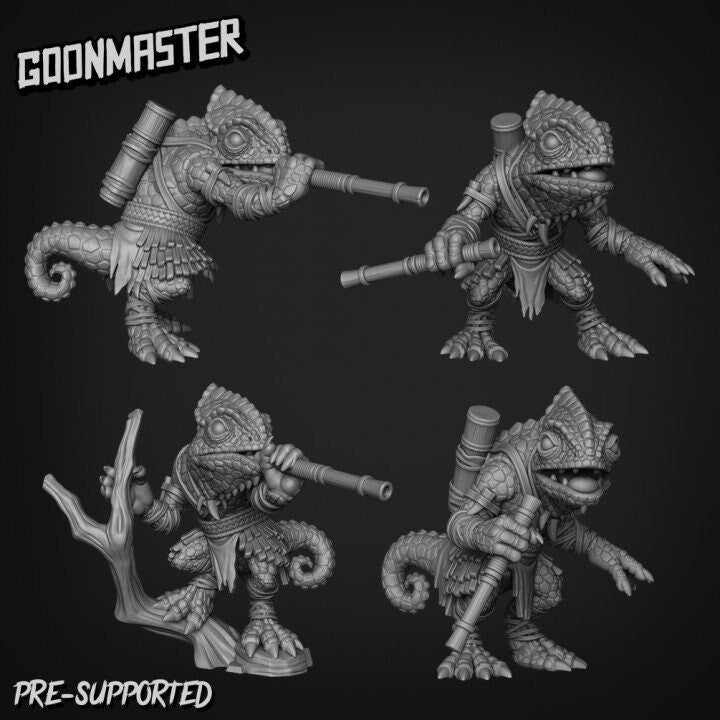 Chameleon Blow Darter (4 poses) - Goon Master