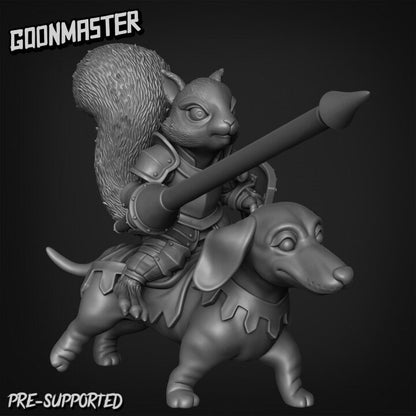 Squirrel & Dachshund Cavalry (4 poses) - Goon Master