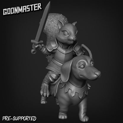 Squirrel & Dachshund Cavalry (4 poses) - Goon Master