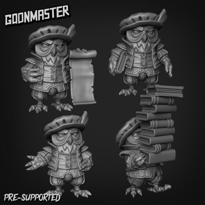Owl Scholar (4 poses) - Goon Master