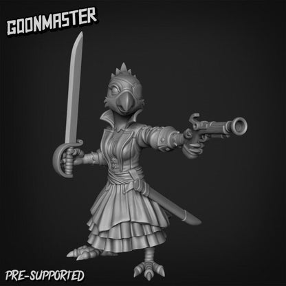 Parrot Pirates in Skirts (4 poses) - Goon Master