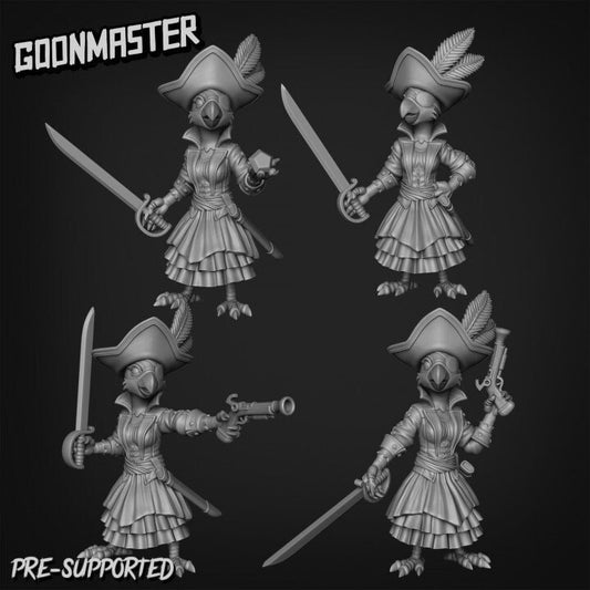 Parrot Pirates in Skirts (4 poses) - Goon Master