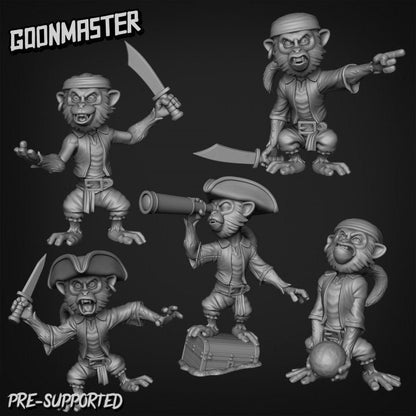 Monkey Pirates (5 poses) - Goon Master
